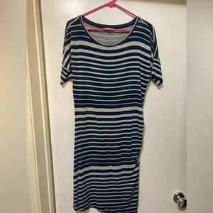 Cabi t-shirt dress- extremely comfy. Size small but fit me(med/lg). Side rouche